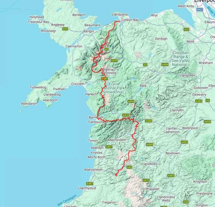 Carte de randonnée - Cambrian Way North XT40 | Harvey Maps carte de randonnée Harvey Maps 