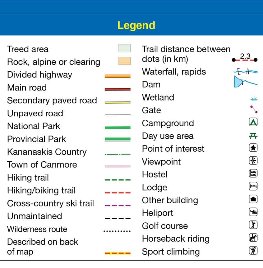 Carte de randonnée - Canmore Up-Close (PN Banff, Alberta) | Gem Trek carte de randonnée Gem Trek Publishing