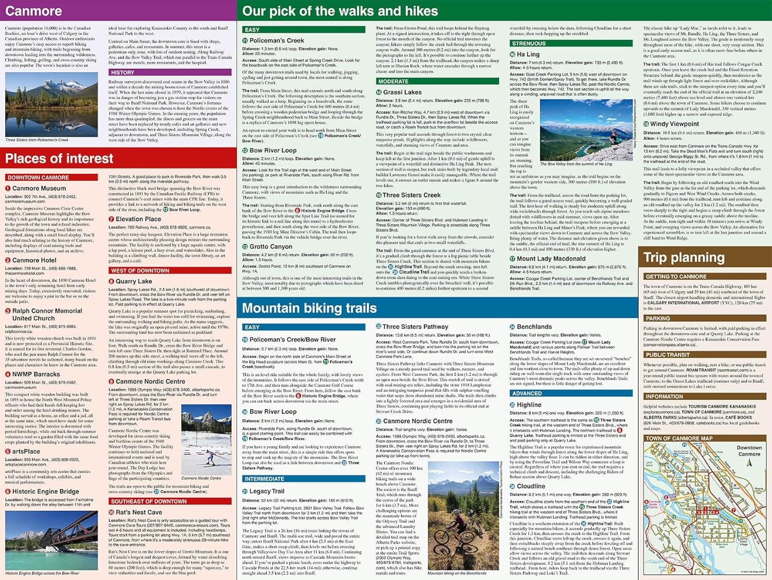 Carte de randonnée - Canmore Up-Close (PN Banff, Alberta) | Gem Trek carte de randonnée Gem Trek Publishing