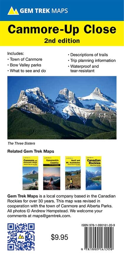 Carte de randonnée - Canmore Up-Close (PN Banff, Alberta) | Gem Trek carte de randonnée Gem Trek Publishing