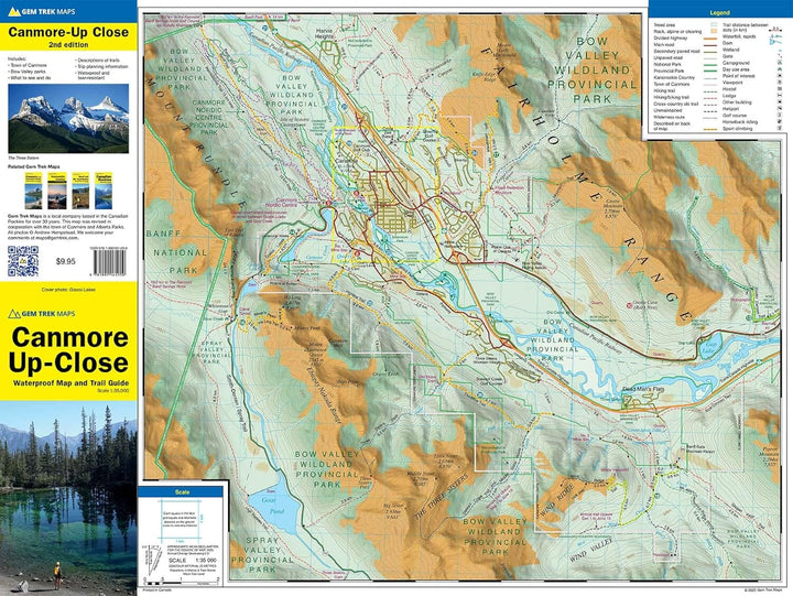 Carte de randonnée - Canmore Up-Close (PN Banff, Alberta) | Gem Trek carte pliée Gem Trek Publishing 