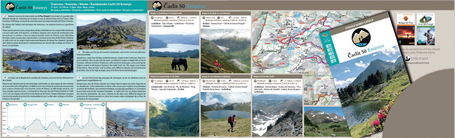 Carte de randonnée - Carlit 50 Estanys (Pyrénées Catalanes) | Alpina carte de randonnée Editorial Alpina