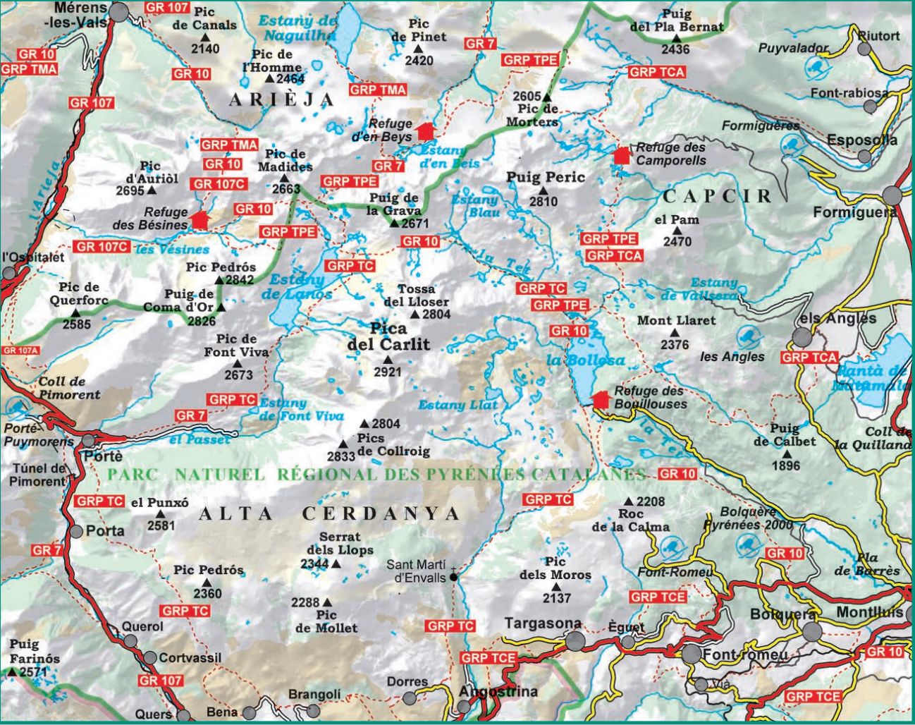 Carte de randonnée - Carlit, Bollosa (Pyrénées Catalanes) | Alpina carte de randonnée Editorial Alpina