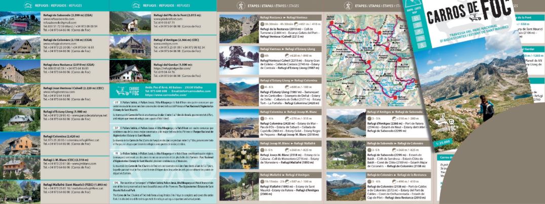 Carte de randonnée - Carros de Foc, Traversée du Parc national d'Aigüestortes & Lac de Sant Maurice (Pyrénées catalanes) | Alpina carte de randonnée Editorial Alpina