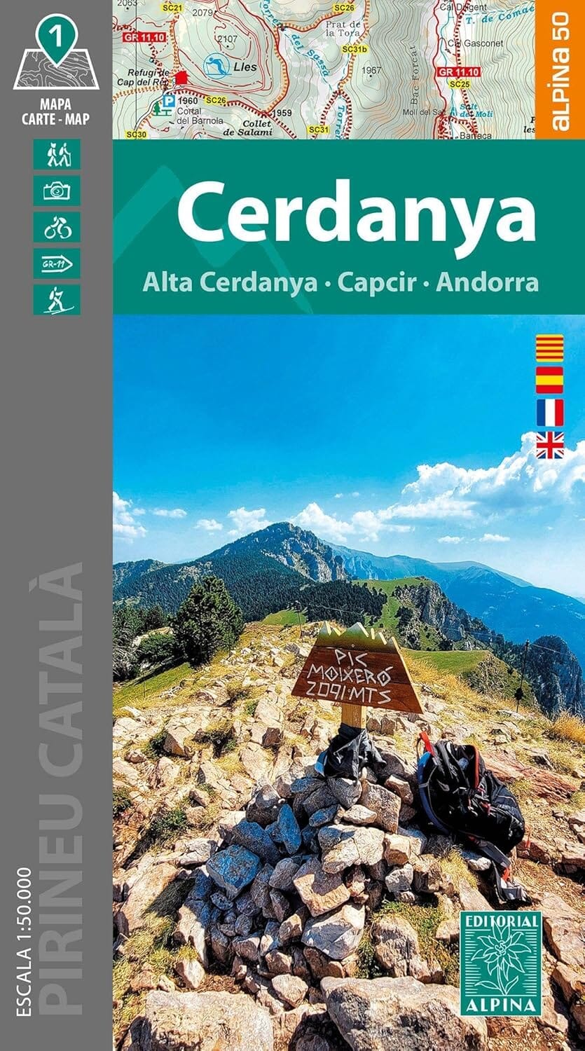 Carte de randonnée - Cerdagne (Pyrénées catalanes) | Alpina carte de randonnée Editorial Alpina 