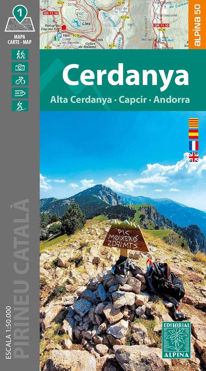 Carte de randonnée - Cerdagne (Pyrénées catalanes) | Alpina carte de randonnée Editorial Alpina 