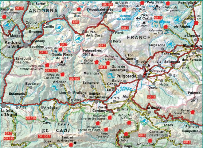 Carte de randonnée - Cerdagne (Pyrénées catalanes) | Alpina carte de randonnée Editorial Alpina 