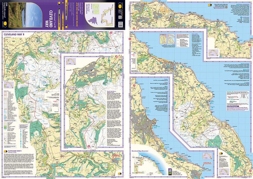 Carte de randonnée - Cleveland Way XT40 | Harvey Maps - National Trail maps carte de randonnée Harvey Maps 