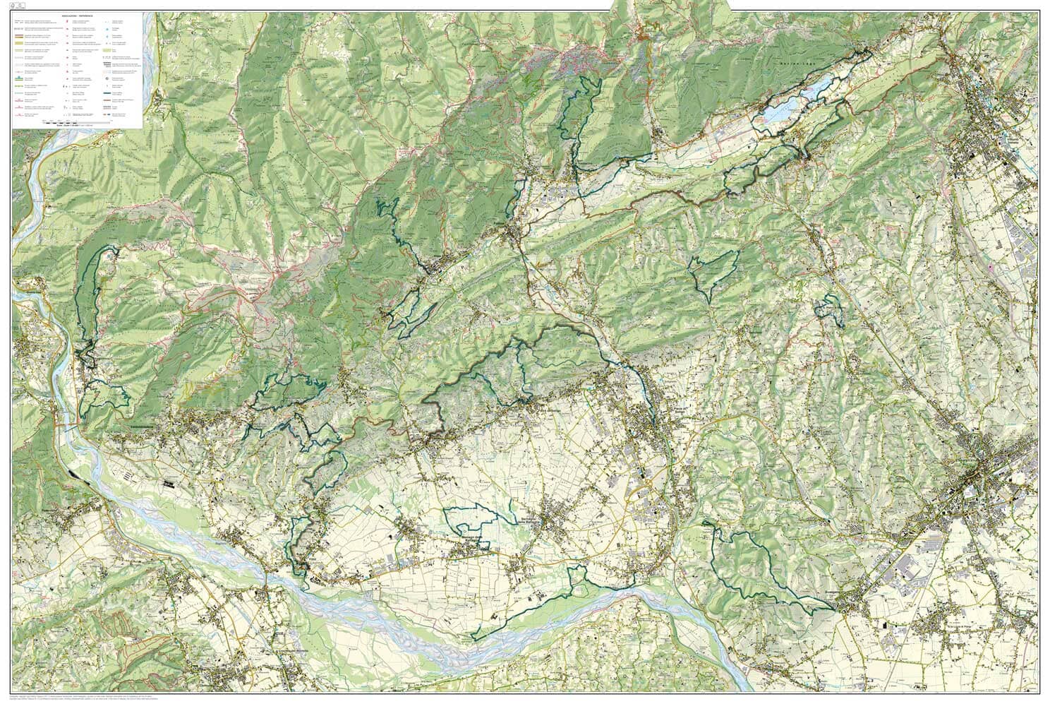 Carte de randonnée - Colline del Prosecco | Tabacco carte de randonnée Tabacco