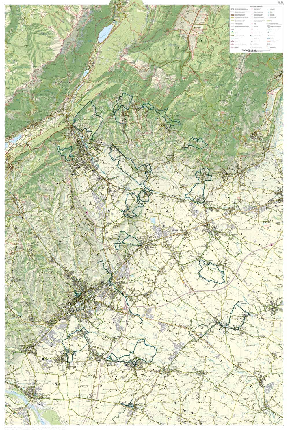 Carte de randonnée - Colline del Prosecco | Tabacco carte de randonnée Tabacco