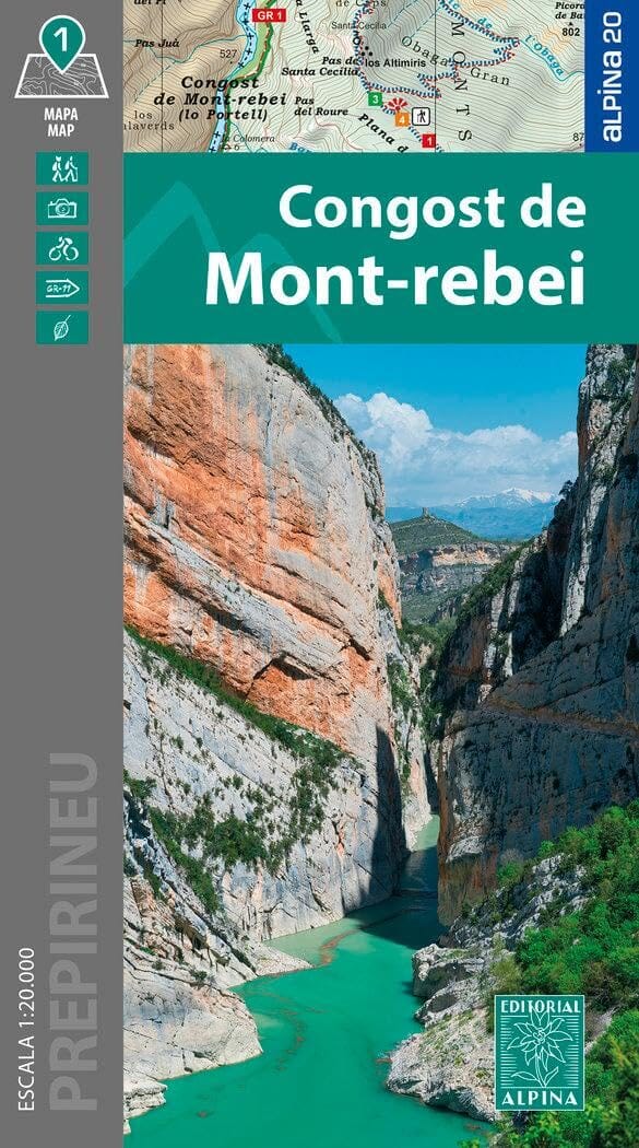 Carte de randonnée - Congost de Mont-Rebei (Catalogne) | Alpina carte de randonnée Editorial Alpina