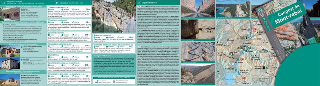 Carte de randonnée - Congost de Mont-Rebei (Catalogne) | Alpina carte pliée Editorial Alpina 
