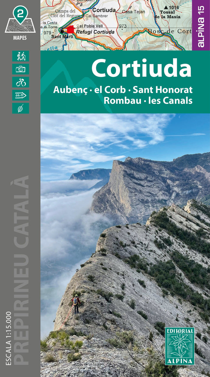 Carte de randonnée - Cortiuda, Serra d’Aubenç, El Corb, Sant Honorat | Alpina - 1:15 000 carte de randonnée Editorial Alpina 