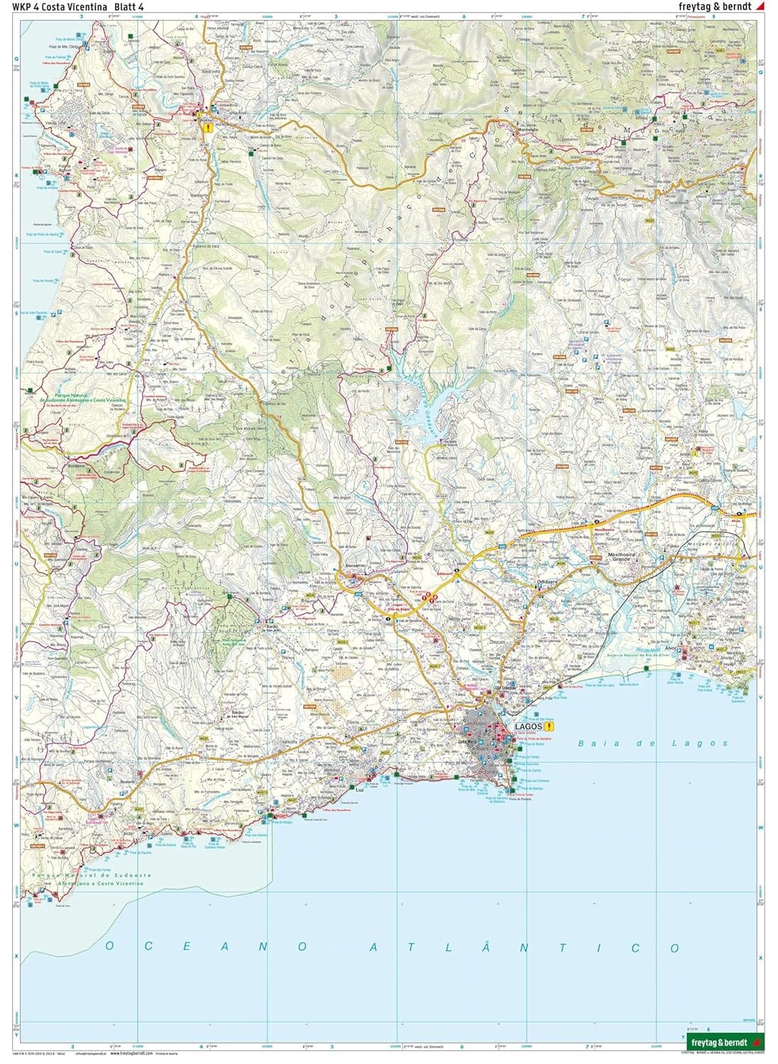 Carte de randonnée - Costa Vicentina 1:50 000 (Portugal) | Freytag & Berndt carte de randonnée Freytag & Berndt 