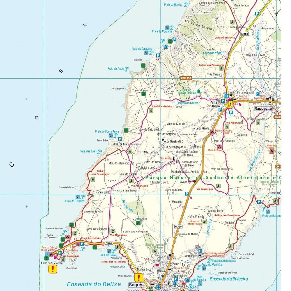 Carte de randonnée - Costa Vicentina 1:50 000 (Portugal) | Freytag & Berndt carte de randonnée Freytag & Berndt 