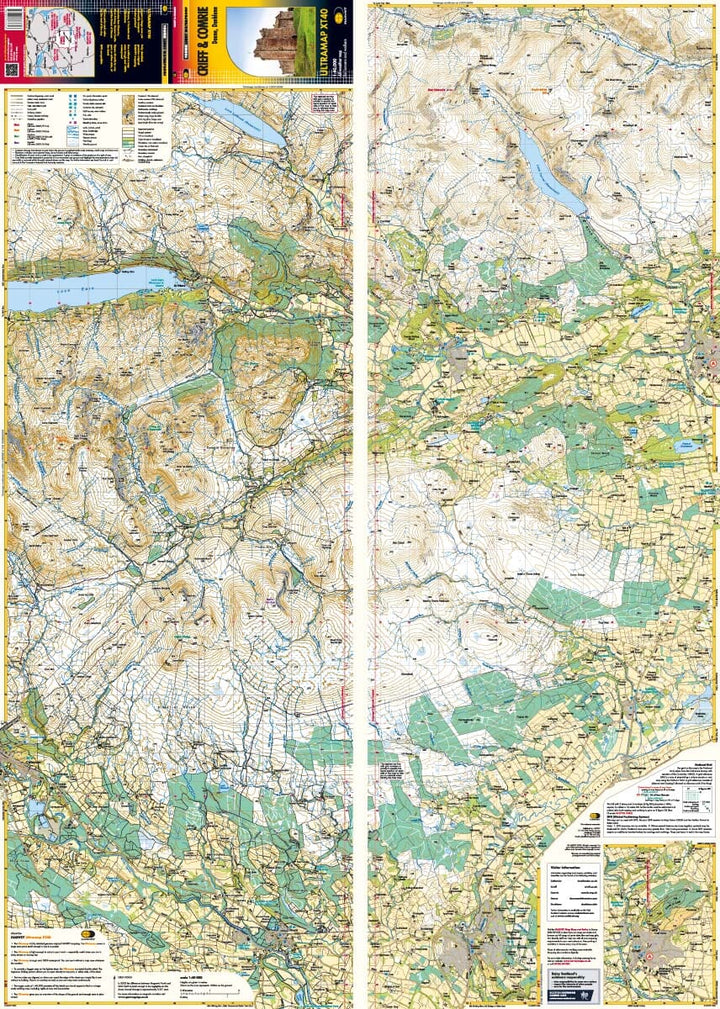 Carte de randonnée - Crieff & Comrie, Doune, Dunblane XT40 | Harvey Maps - Ultramap carte de randonnée Harvey Maps 