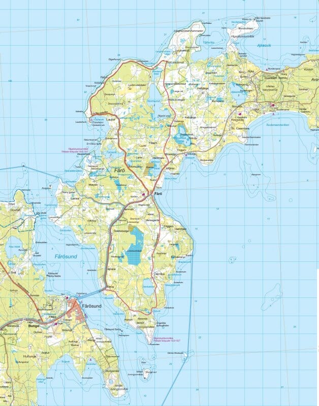 Carte de randonnée & cycliste - Norra Gotland & Fårö (Suède) | Calazo carte pliée Calazo 