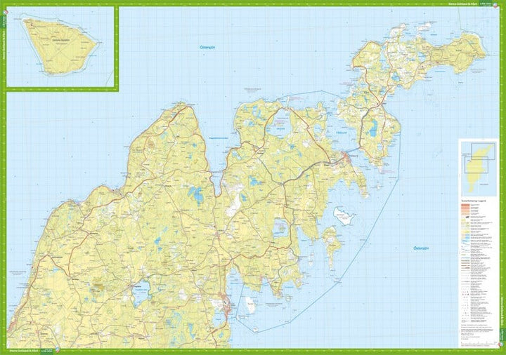 Carte de randonnée & cycliste - Norra Gotland & Fårö (Suède) | Calazo carte pliée Calazo 