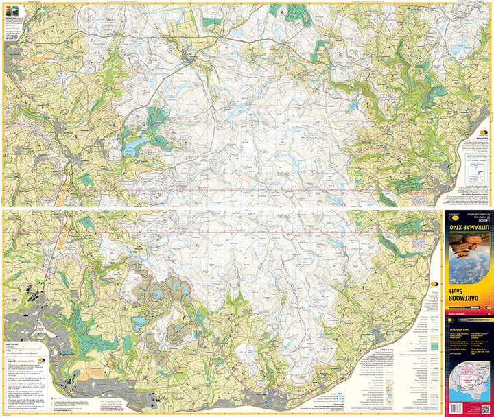 Carte de randonnée - Dartmoor Sud XT40 | Harvey Maps - Ultramap carte de randonnée Harvey Maps 