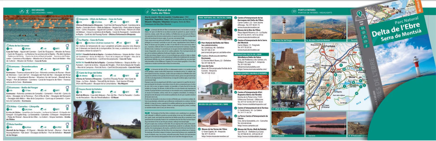 Carte de randonnée - Delta de l’Ebre & Serra de Montsià | Alpina carte de randonnée Editorial Alpina