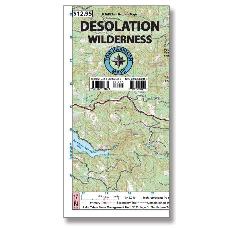 Carte de randonnée – Desolation Wilderness | Tom Harrison Maps carte de randonnée Tom Harrison Maps 