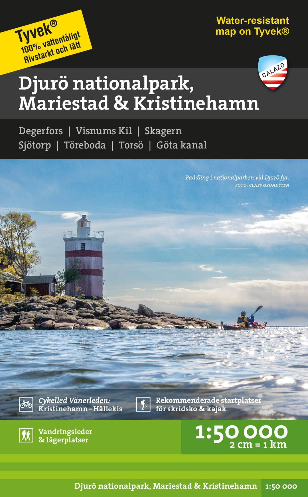 Carte de randonnée - Djurö nationalpark, Mariestad & Kristinehamn (Suède) | Calazo carte pliée Calazo 
