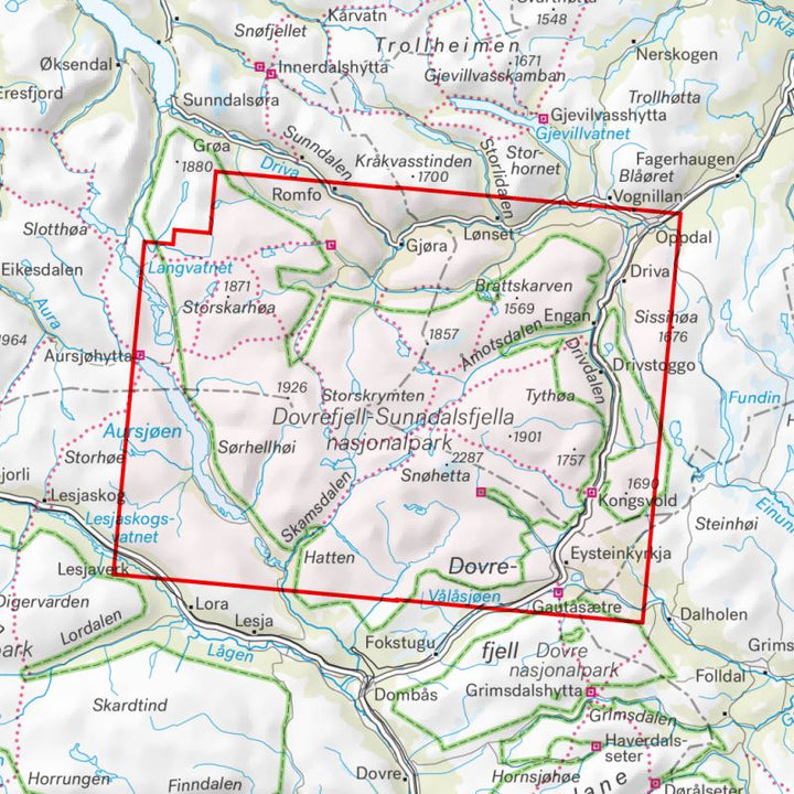 Carte de randonnée - Dovrefjell (Norvège) | Calazo - 1/50 000 carte pliée Calazo 