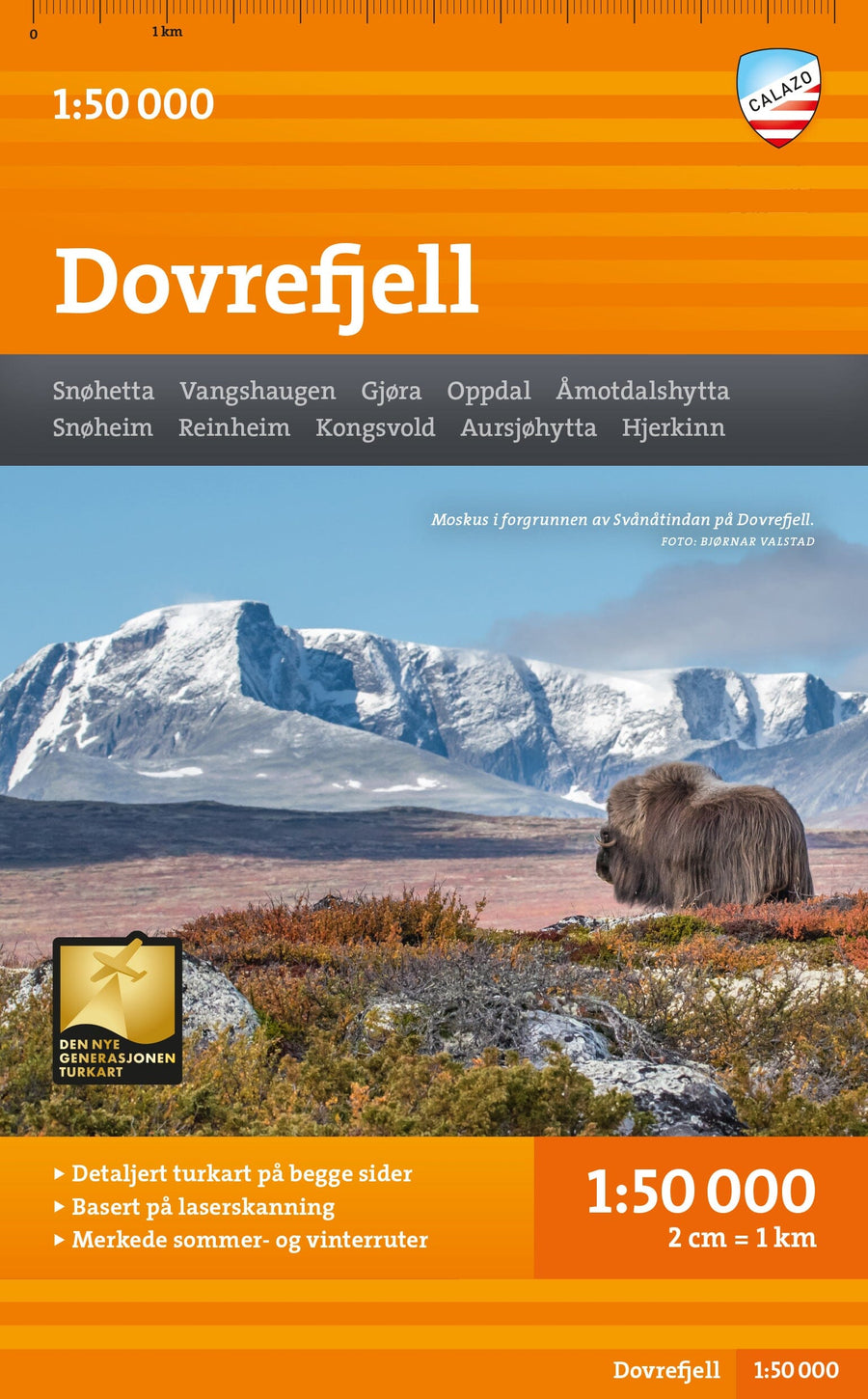 Carte de randonnée - Dovrefjell (Norvège) | Calazo - 1/50 000 carte pliée Calazo 