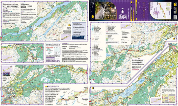 Carte de randonnée - East Highland Way XT40 | Harvey Maps - National Trail maps carte de randonnée Harvey Maps 
