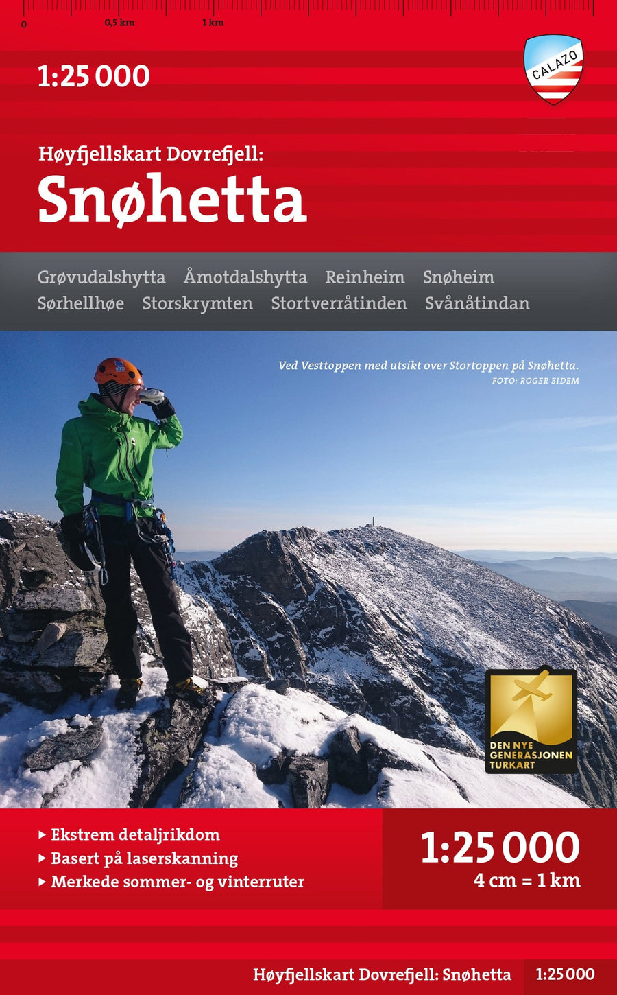 Carte de randonnée en montagne - Dovrefjell: Snøhetta (Norvège) | Calazo - Høyfjellskart carte pliée Calazo 