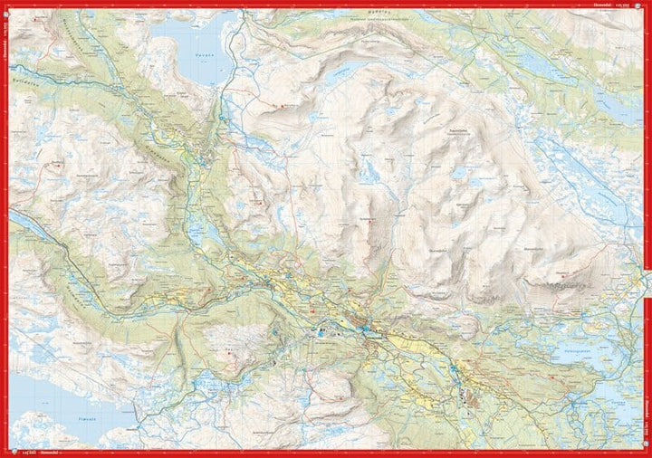 Carte de randonnée en montagne - Hemsedal (Norvège) | Calazo - Høyfjellskart carte de randonnée Calazo