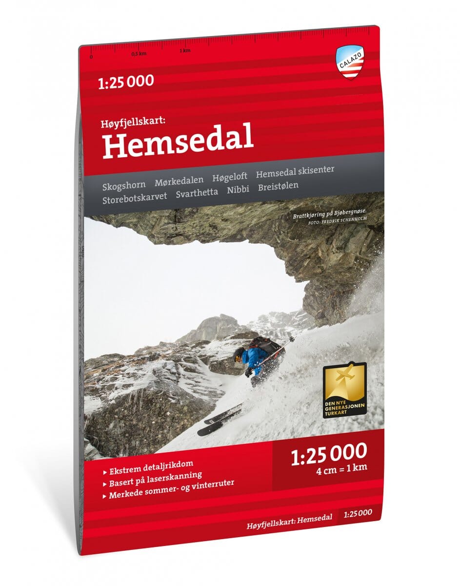 Carte de randonnée en montagne - Hemsedal (Norvège) | Calazo - Høyfjellskart carte de randonnée Calazo