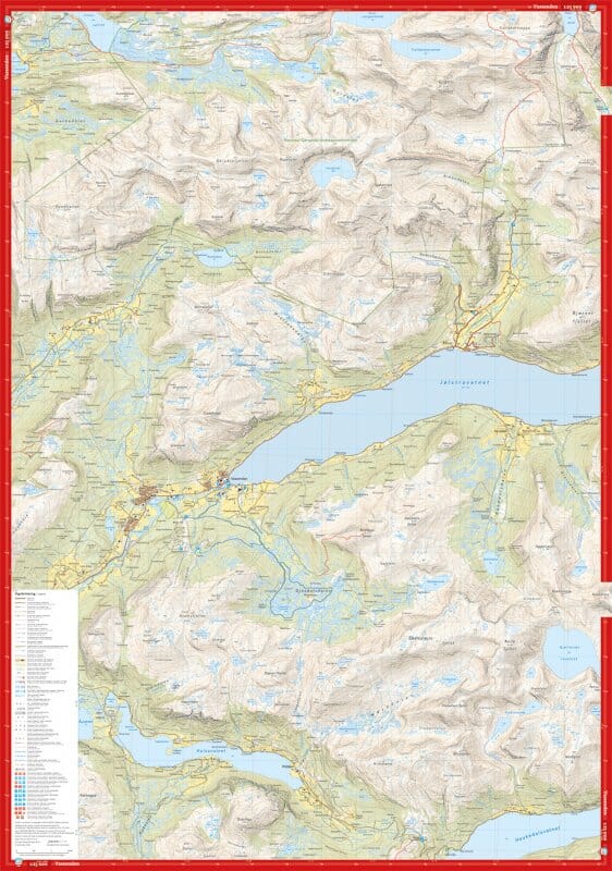 Carte de randonnée en montagne - Jølster (Norvège) | Calazo - Høyfjellskart carte de randonnée Calazo