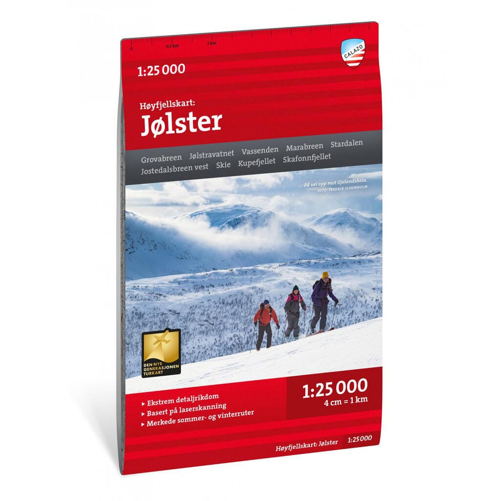 Carte de randonnée en montagne - Jølster (Norvège) | Calazo - Høyfjellskart carte de randonnée Calazo