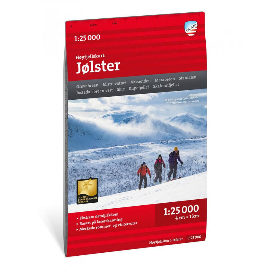 Carte de randonnée en montagne - Jølster (Norvège) | Calazo - Høyfjellskart carte pliée Calazo 