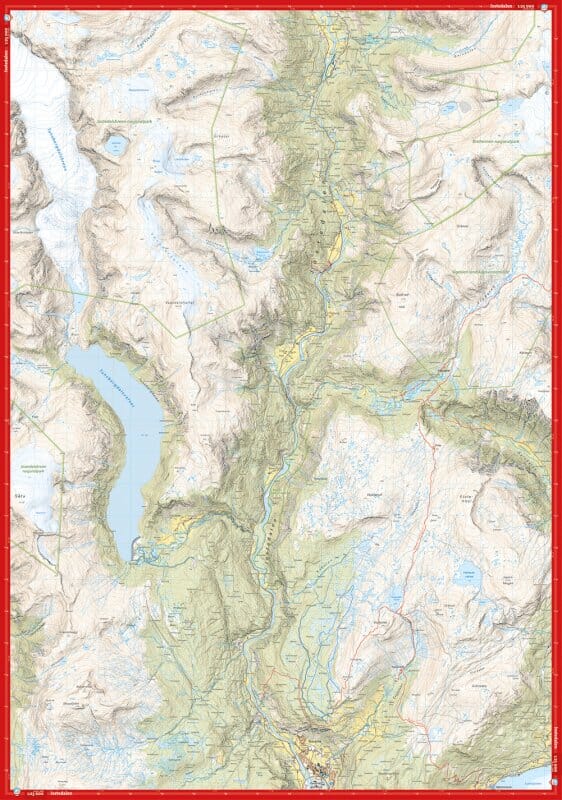 Carte de randonnée en montagne - Jostedalen (Norvège) | Calazo - Høyfjellskart carte de randonnée Calazo