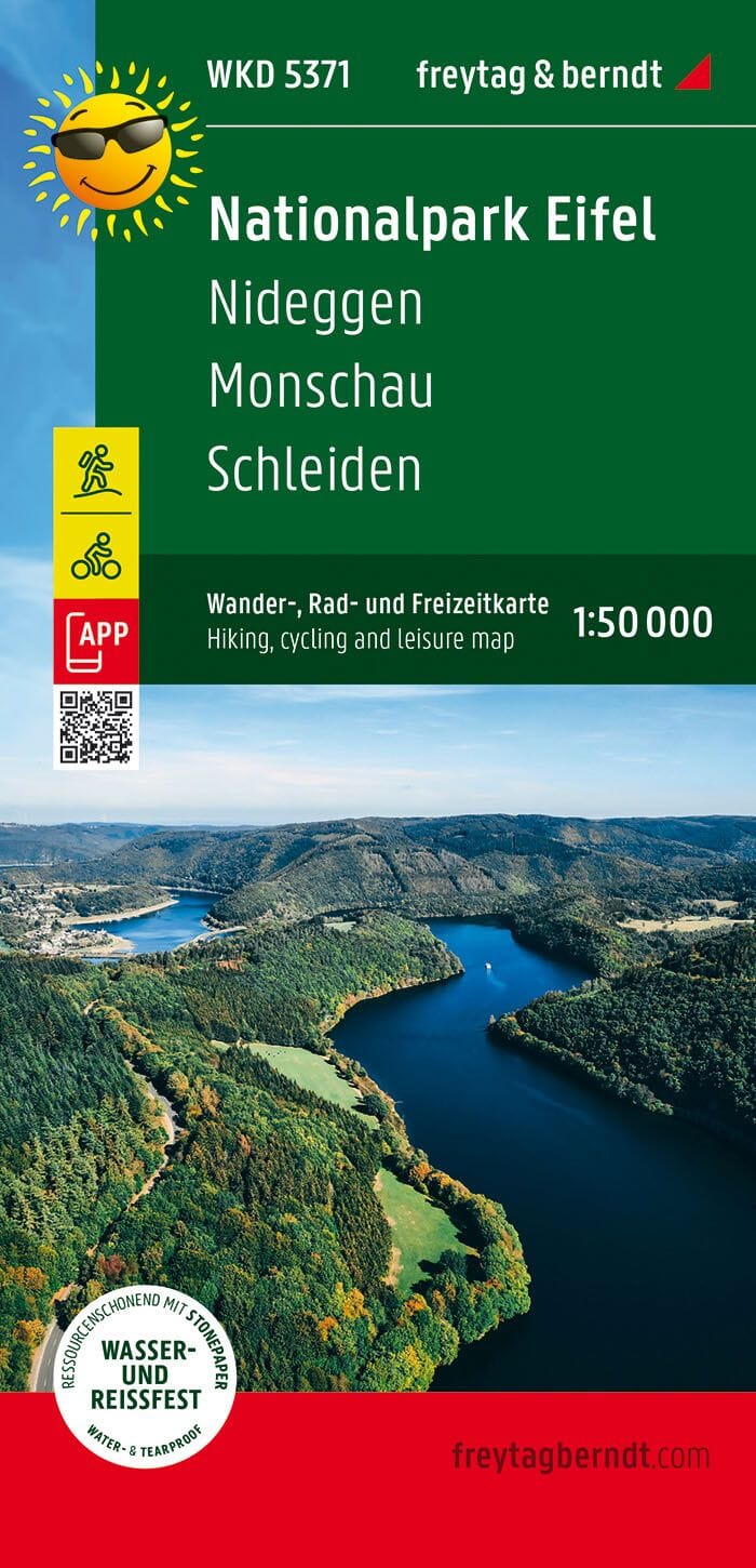Carte de randonnée et cycliste n° WKD5371 - Eifel National Park, Nideggen, Monschau, Scheliden | Freytag & Berndt carte pliée Freytag & Berndt 