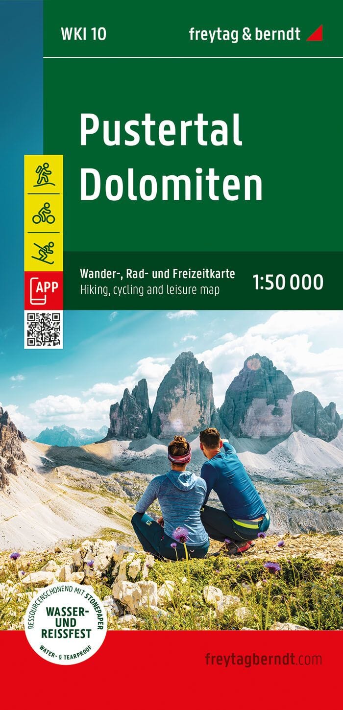 Carte de randonnée et cycliste n° WKI.10 - Pustertal, Dolomiten (Italie) | Freytag & Berndt carte de randonnée Freytag & Berndt