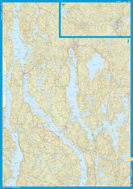 Carte de randonnée et d'activités nautiques - Dalslands kanal (Suède) | Calazo - 1/50 000 carte de randonnée Calazo