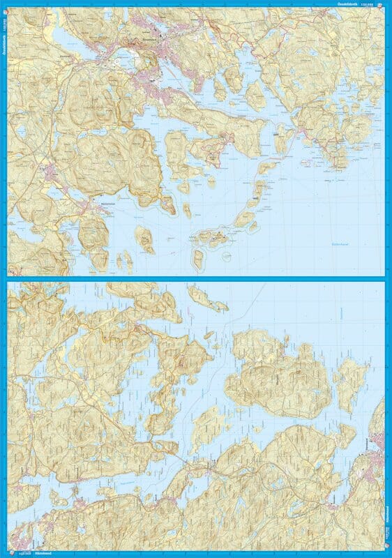 Carte de randonnée et d'activités nautiques - Höga Kusten (Suède) | Calazo - 1/50 000 carte pliée Calazo 