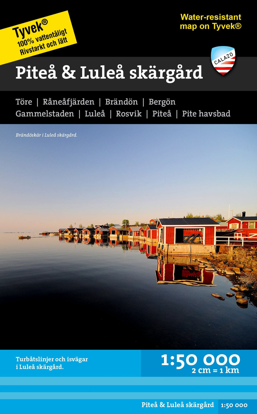 Carte de randonnée et d'activités nautiques - Luleå & Piteå skärgård (Suède) | Calazo - 1/50 000 carte pliée Calazo 