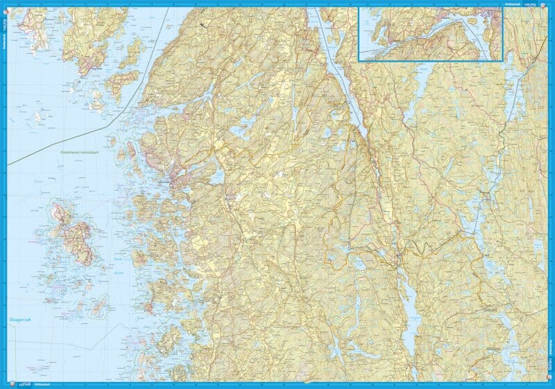 Carte de randonnée et d'activités nautiques - Norra Bohuslän (Suède) | Calazo - 1/50 000 carte de randonnée Calazo