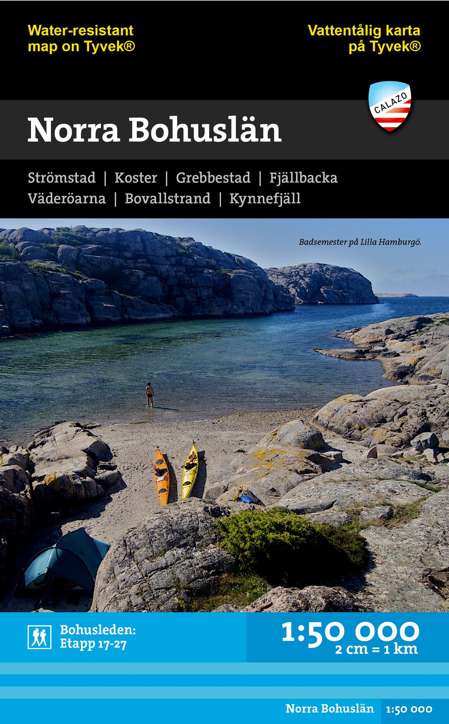 Carte de randonnée et d'activités nautiques - Norra Bohuslän (Suède) | Calazo - 1/50 000 carte pliée Calazo 