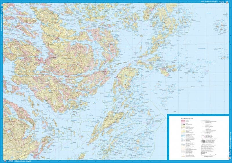 Carte de randonnée et d'activités nautiques - Stockholms skärgård - Södra (Suède) | Calazo - 1/50 000 carte de randonnée Calazo
