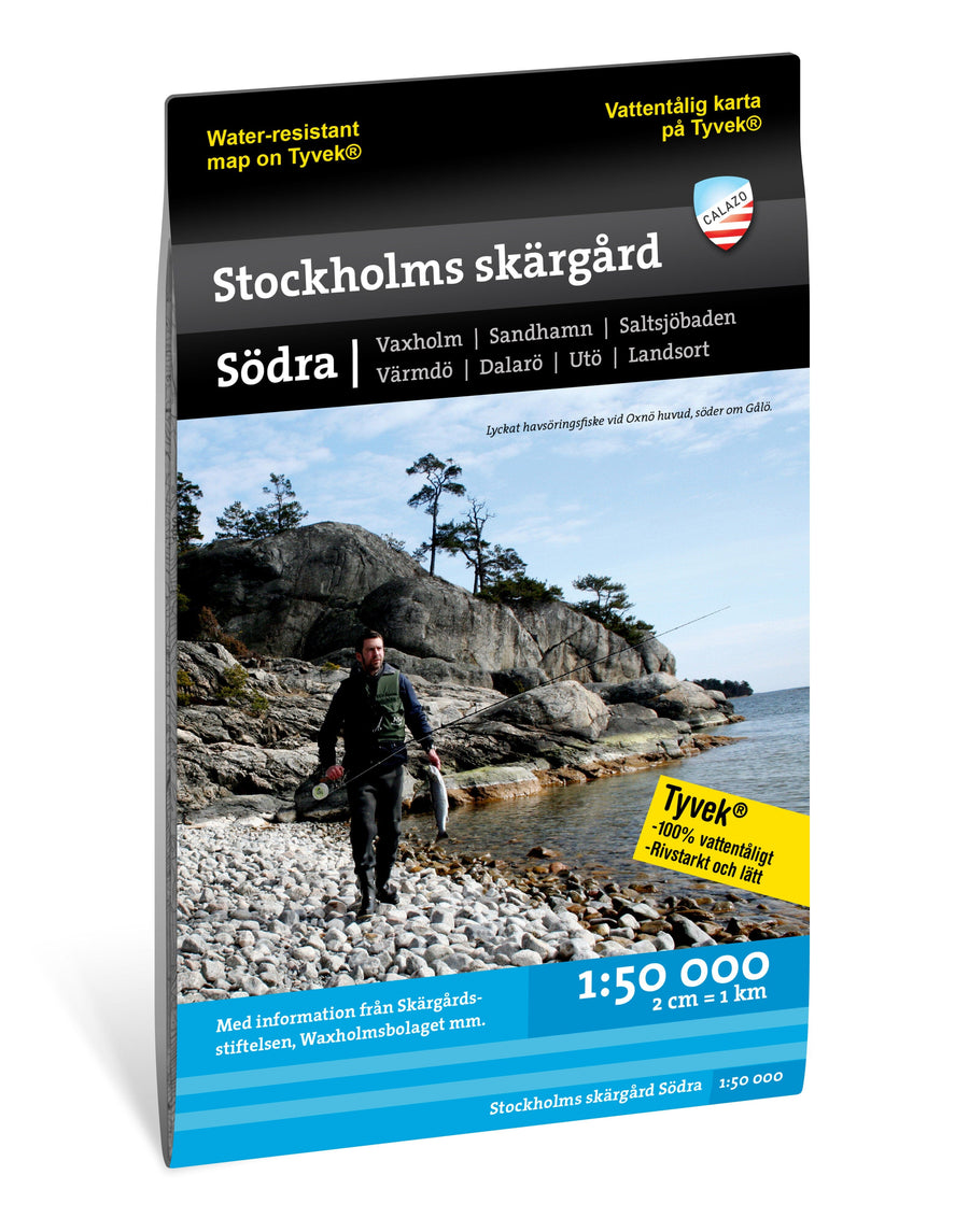 Carte de randonnée et d'activités nautiques - Stockholms skärgård - Södra (Suède) | Calazo - 1/50 000 carte pliée Calazo 