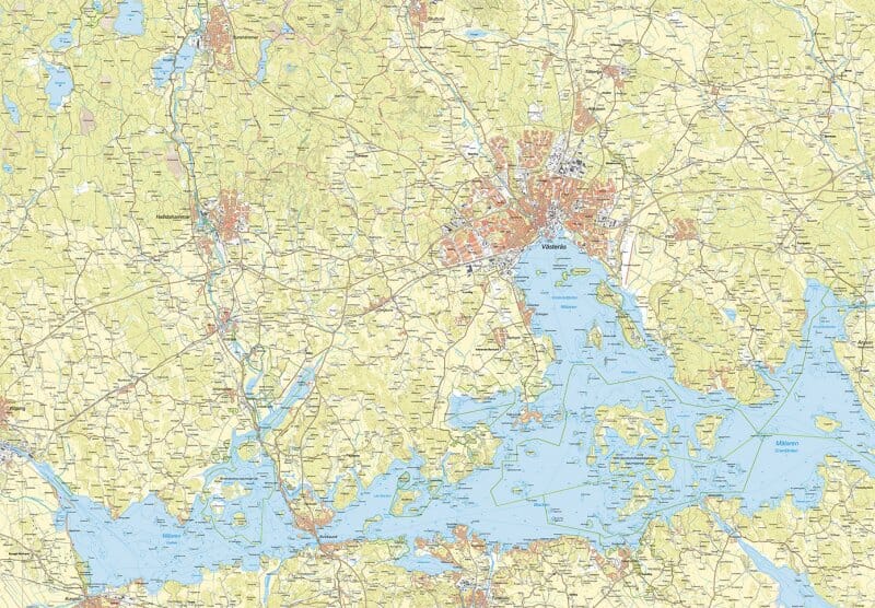 Carte de randonnée et d'activités nautiques - Västra Mälaren (Suède) | Calazo - 1/50 000 carte de randonnée Calazo