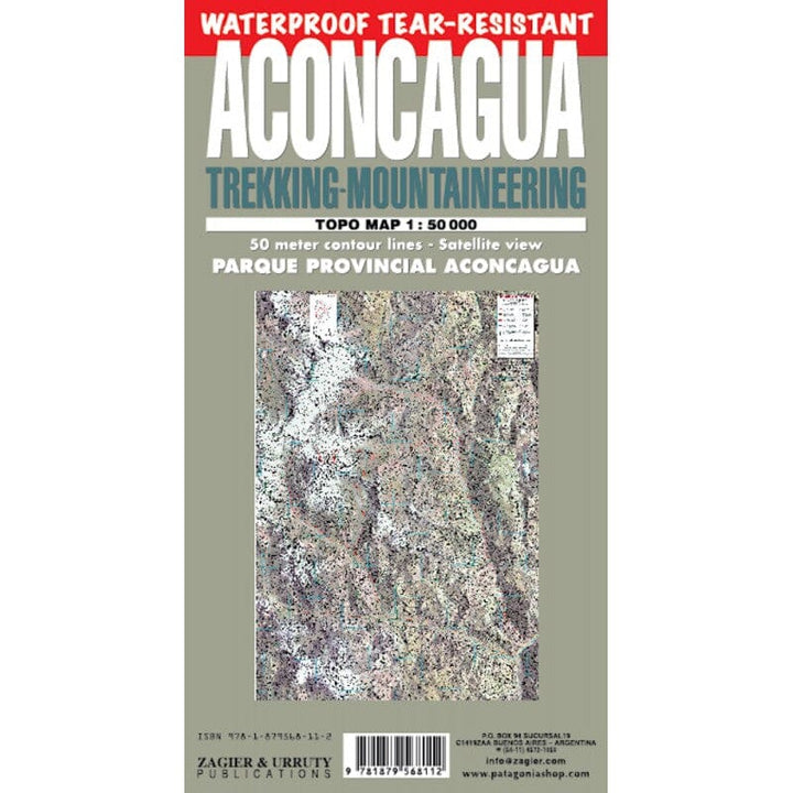 Carte de randonnée et d'alpinisme - Aconcagua, Argentine | Zagier y Urruty carte de randonnée Zagier y Urruty 