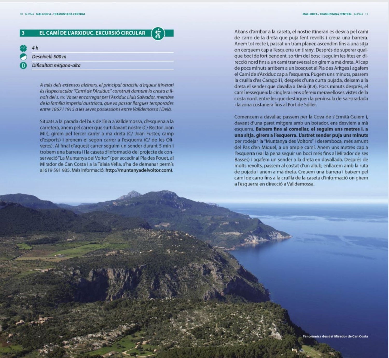 Carte de randonnée et guide - Tramuntana Centrale, GR221 (Majorque) | Alpina carte de randonnée Editorial Alpina 