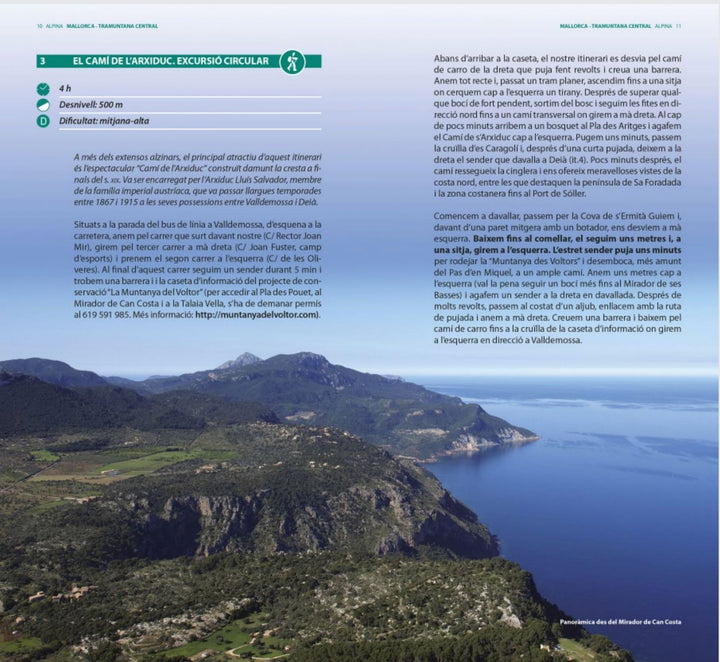 Carte de randonnée et guide - Tramuntana Centrale, GR221 (Majorque) | Alpina carte de randonnée Editorial Alpina 