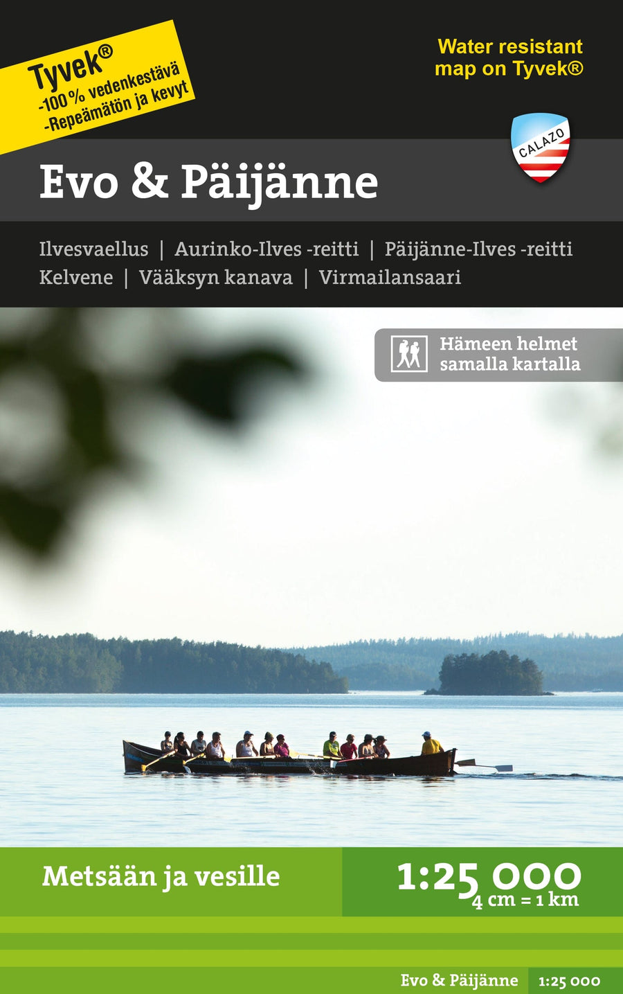 Carte de randonnée - Evo & Päijänne (Finlande) | Calazo carte pliée Calazo 